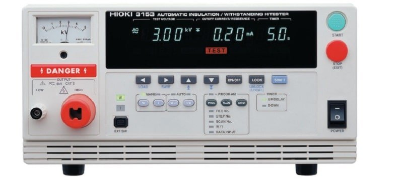 Thiết bị đo cao áp Hioki 3153 là thiết bị đo cách điện, mô hình tích hợp tất cả trong một model chịu được điện áp và điện trở cách điện (AC / DC)