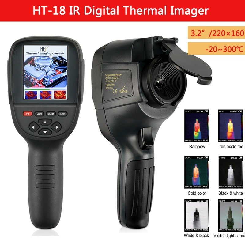 Camera nhiệt độ HT-18 cho phép hiển thị toàn góc nhìn Camera nhiệt độ HT-18 cho phép hiển thị toàn góc nhìn
