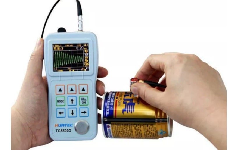 Máy đo độ dày siêu âm Huatec TG-5500D sử dụng phương pháp sóng siêu âm Máy đo độ dày siêu âm Huatec TG-5500D sử dụng phương pháp sóng siêu âm
