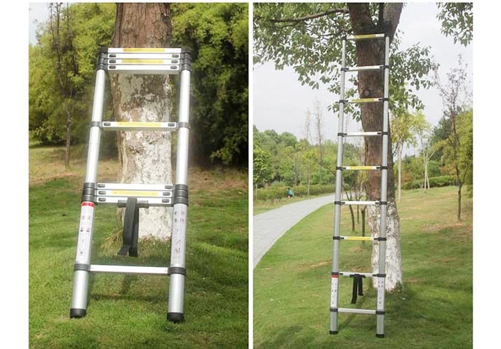Hình ảnh thực tế của thang nhôm rút đơn Nikita Nhật Bản KN-R54