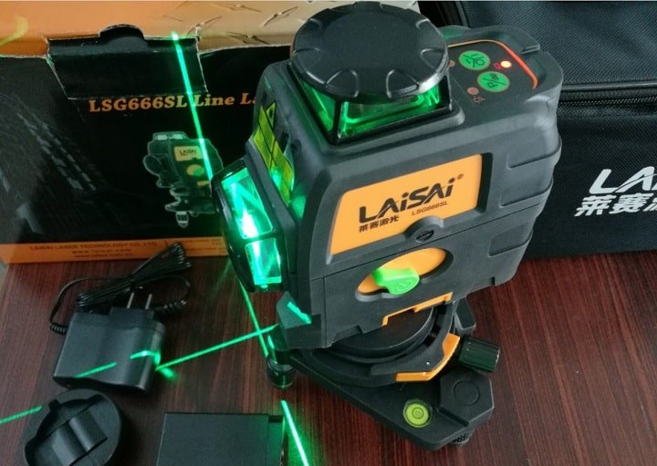 Máy cân mực laser 12 tia Laisai LSG666SL cho phạm vi làm việc đến 80m Máy cân mực laser 12 tia Laisai LSG666SL cho phạm vi làm việc đến 80m