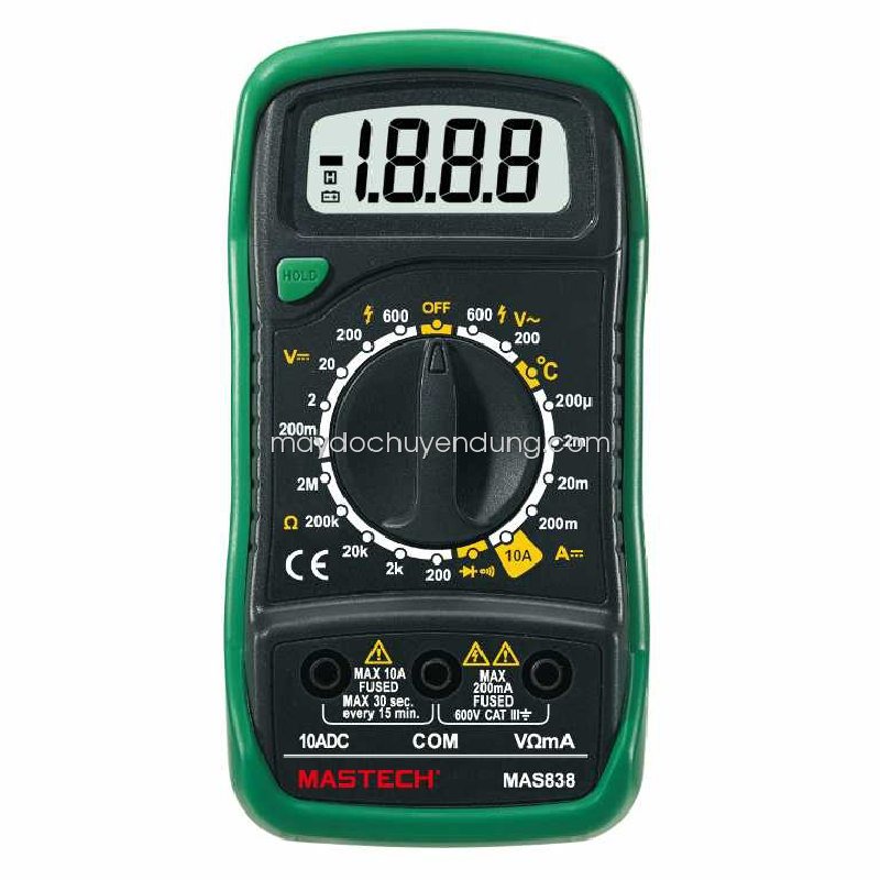 Đồng hồ vạn năng Mastech MAS838 có khả năng đo đa dạng