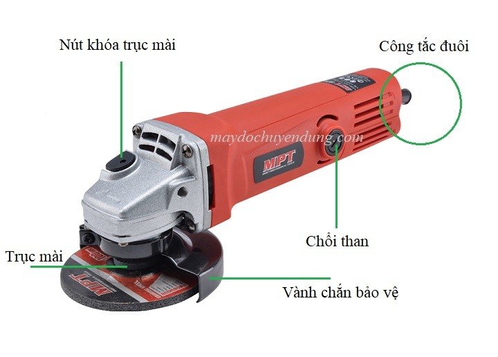 Cấu tạo máy mài cầm tay MPT MAG7003 Cấu tạo máy mài cầm tay MPT MAG7003