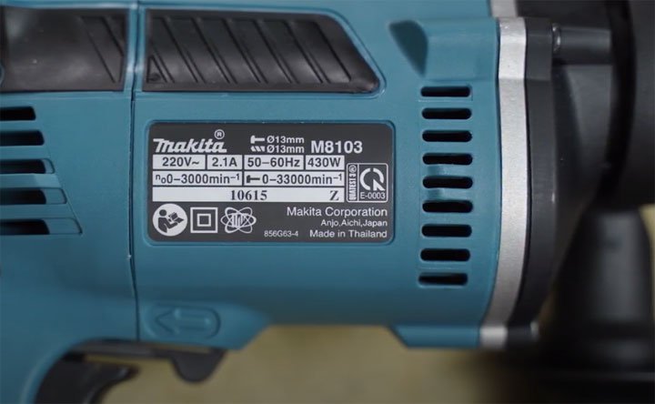 Thông số kỹ thuật máy khoan Makita M8103B