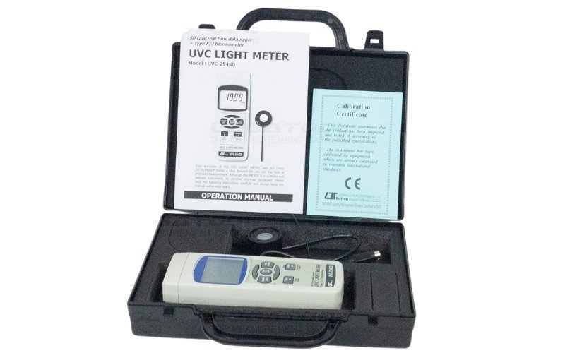 Bộ sản phẩm máy đo cường độ tia UV Lutron UVC-254SD