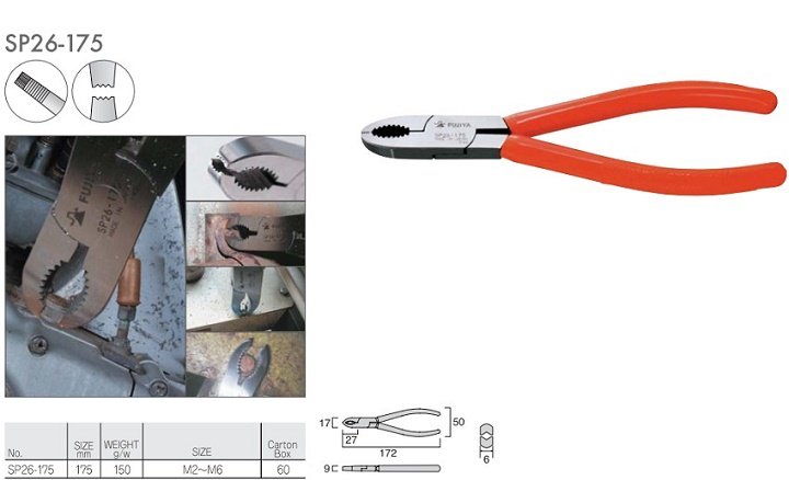 Kìm vặn đầu ốc Fujiya SP26-175 Kìm vặn đầu ốc Fujiya SP26-175