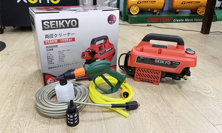 Máy rửa xe áp lực cao Seikyo SK-999 màu đỏ Máy rửa xe áp lực cao Seikyo SK-999 màu đỏ