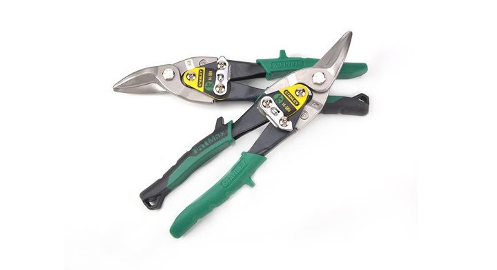 Kéo cắt tôn MAXSTEEL mũi cong phải 10in - cán xanh 14-564-22