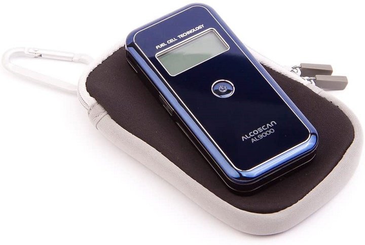 Máy đo nồng độ cồn Sentech Al9000 và bao đựng máy