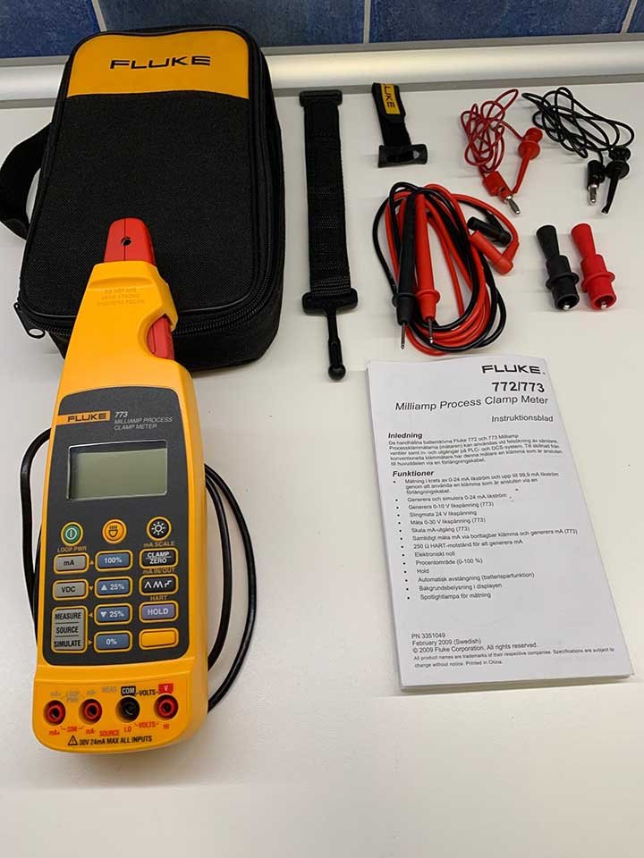 Bộ sản phẩm ampe kìm Fluke 773 Bộ sản phẩm ampe kìm Fluke 773