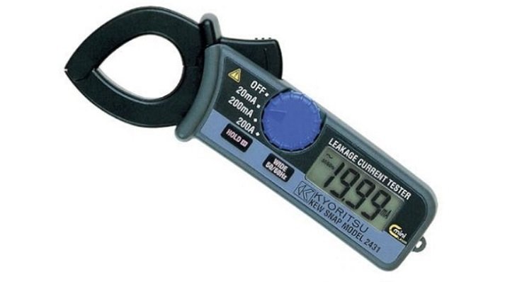 Ampe kìm Kyoritsu 2431 ứng dụng trong kiểm tra dòng rò với độ chính xác cao.