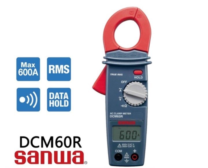 Màn hình LCD sắc nét của Sanwa DCM60R cho phép quan sát kết quả dễ dàng