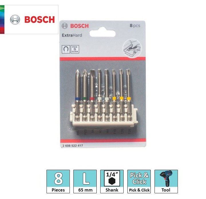 8 đầu vặn vít extra hard Bosch 2608522417