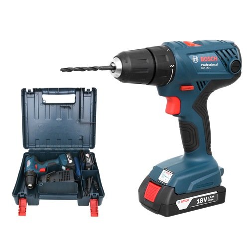 Máy khoan bắt vít dùng pin Bosch GSR 180-LI kèm phụ kiện