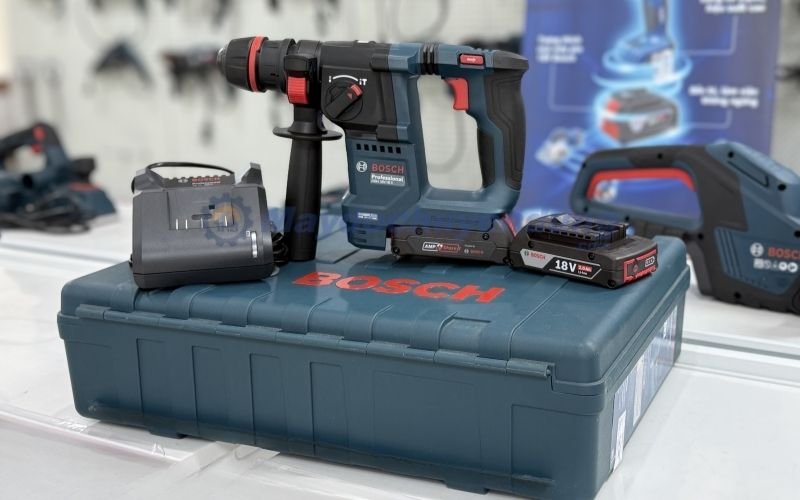 Trọn bộ máy khoan bê tông dùng pin Bosch GBH 18V-18 X Set