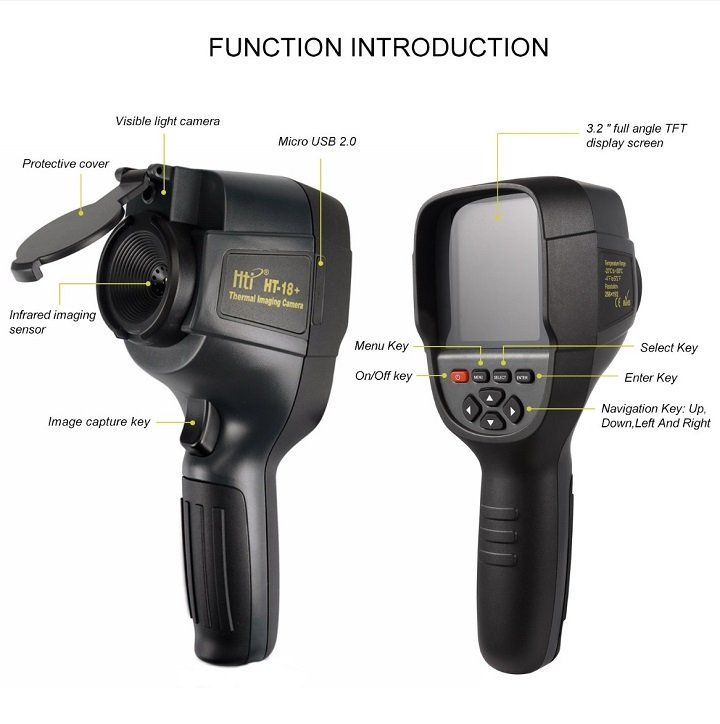 Camera nhiệt HT-18+ có khả năng lưu trữ và xuất dữ liệu