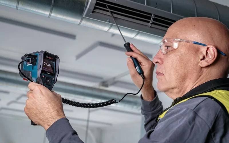 Bosch GIS 800-16 hỗ trợ đo nhiệt độ qua đầu dò Type K