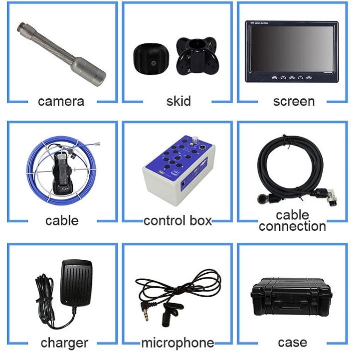Trọn bộ camera HD kiểm tra ống nước H1 Trọn bộ camera HD kiểm tra ống nước H1