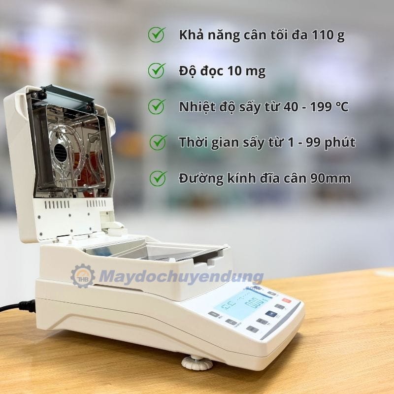 Cân sấy ẩm XY-110MW sấy nhanh, phân tích độ ẩm chính xác Cân sấy ẩm Halogen XY-110MW sấy nhanh, phân tích độ ẩm chính xác