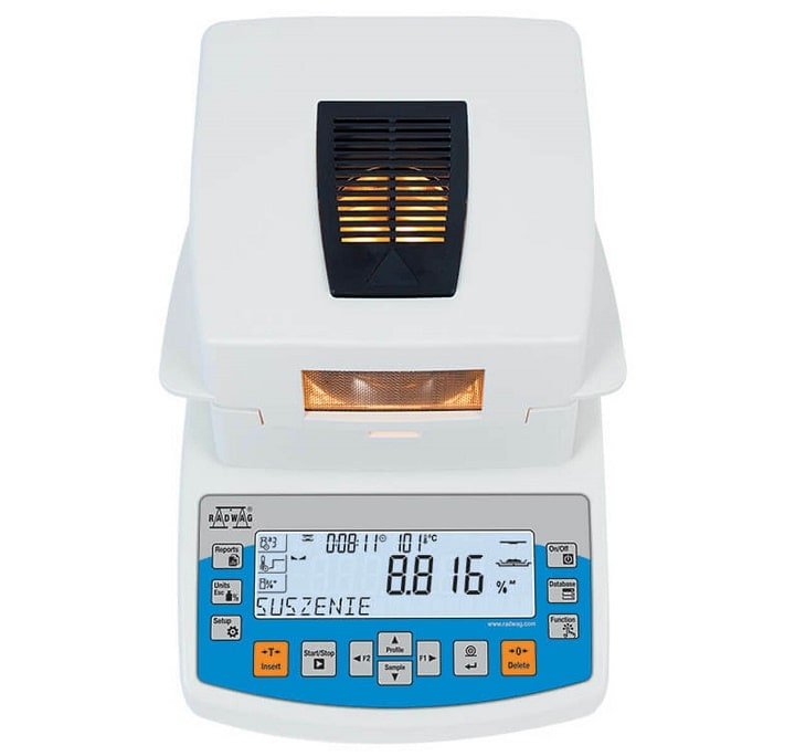 Radwag MA 210.R hoạt động với 4 chế độ sấy ẩm Radwag MA 210.R hoạt động với 4 chế độ sấy ẩm