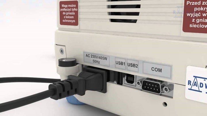 Cân sấy ẩm được thiết kế với cổng kết nối máy tính, máy in Cân sấy ẩm được thiết kế với cổng kết nối máy tính, máy in