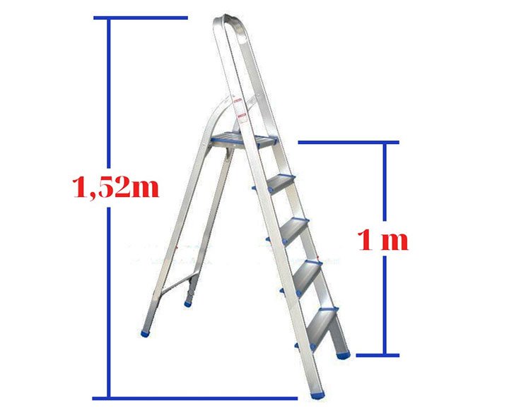 thang nhôm tay vịn 5 bậc Nikita AL05 thang nhôm tay vịn 5 bậc Nikita AL05