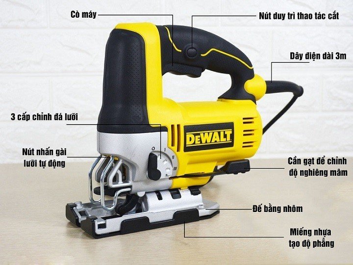 Cấu tạo máy cưa lọng Dewalt DW349R