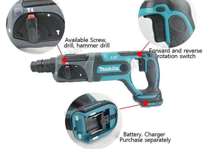 Chi tiết trên máy khoan búa Makita DHR241Z