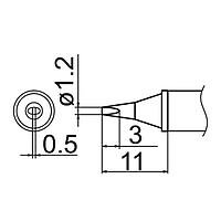 Tip hàn HAKKO T12-WD12