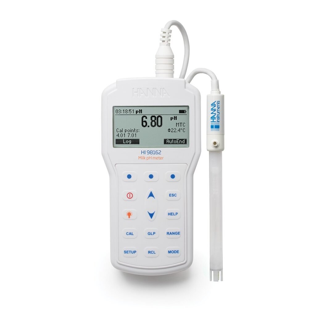 Máy đo pHNhiệt độ trong sữa Hanna HI98162