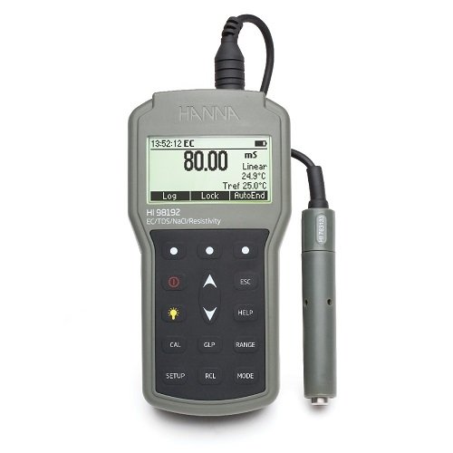 Máy đo ECTDSTrở KhángĐộ MặnNhiệt Độ Hanna HI98192