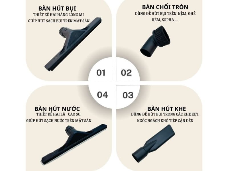 HiClean HC30 NEW đầy đủ phụ kiện, làm sạch hiệu quả mọi bề mặt