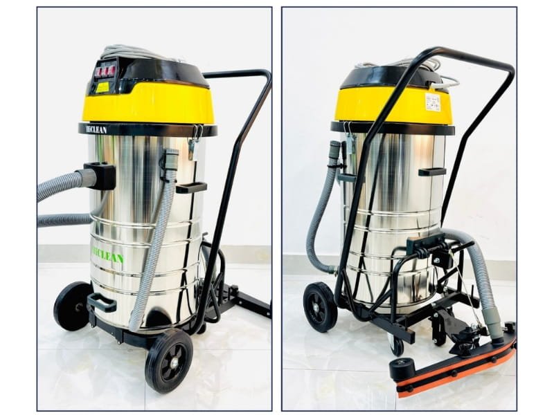 Mặt trước và sau của máy hút bụi công nghiệp Hiclean HC380T