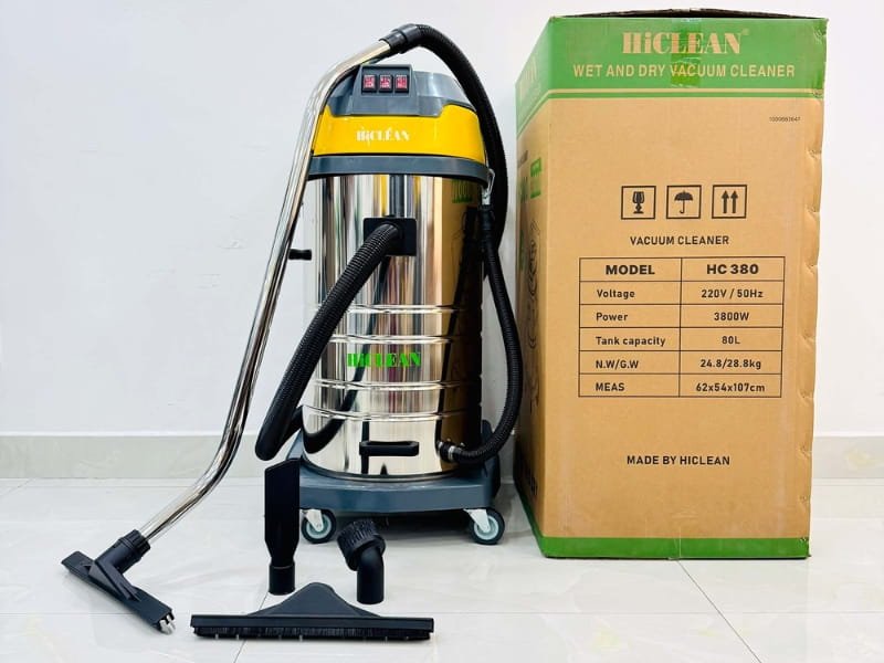 Máy hút bụi HiClean HC380 làm sạch hiệu quả trong không gian rộng lớn 
