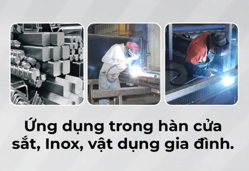 Máy hàn que Hồng Ký HK215A được ứng dụng trong gia đình, nhà xưởng, công trình nhỏ