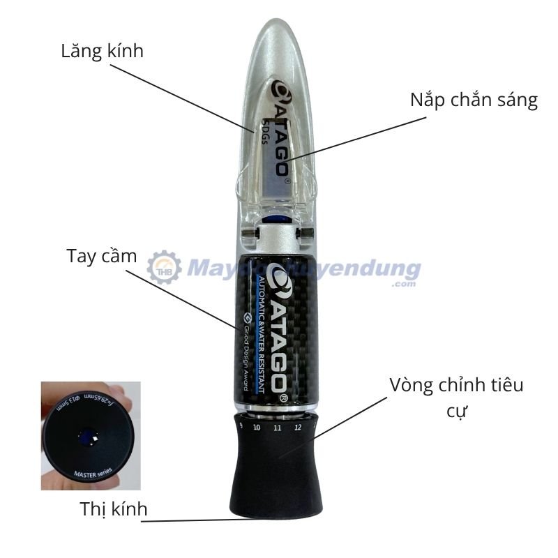 Thiết kế của khúc xạ kế đo độ ngọt Atago 53 Alpha
