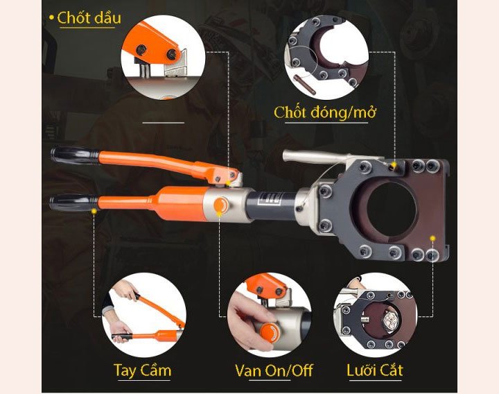Hình ảnh kìm cắt cáp thủy lực dùng tay CPC-95 Hình ảnh kìm cắt cáp thủy lực dùng tay CPC-95