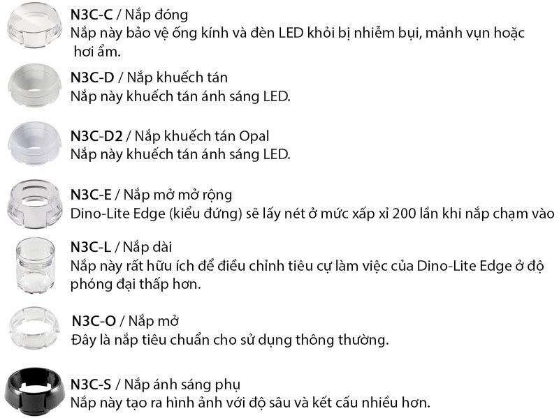 Nắp trước có thể đổi cho nhau của kính hiển vi Dino-Lite Edge Nắp trước có thể đổi cho nhau của kính hiển vi Dino-Lite Edge