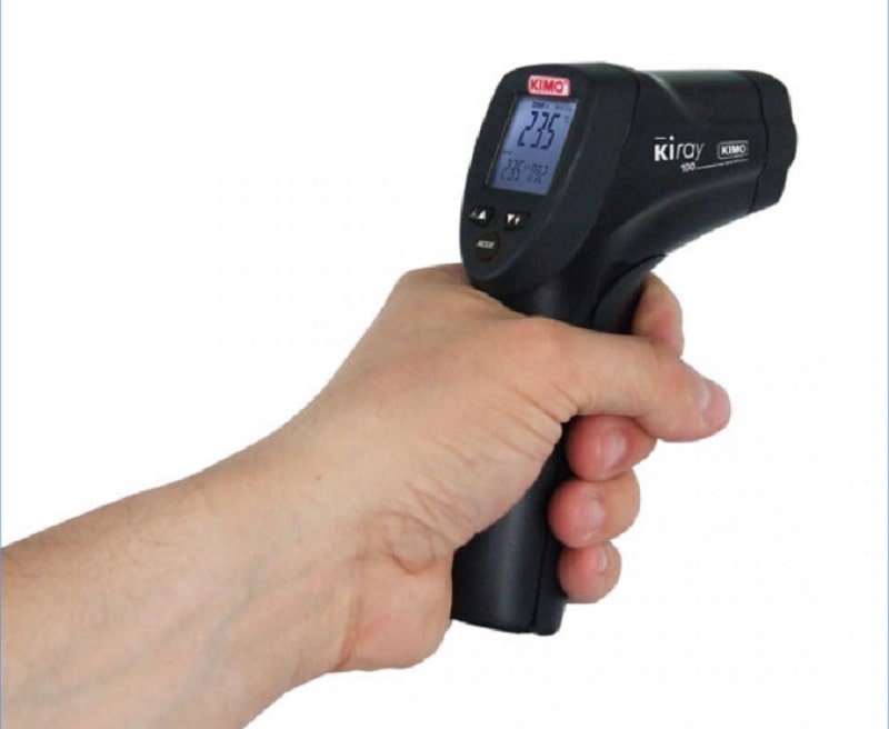 Máy đo nhiệt độ hồng ngoại KIRAY 100 giúp đo nhiệt độ ở phạm vi từ -50 đến + 800 ° C . Máy đo nhiệt độ hồng ngoại KIRAY 100 giúp đo nhiệt độ ở phạm vi từ -50 đến + 800 ° C .