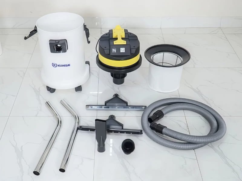 Máy hút bụi Kumisai KMS30S đầy đủ phụ kiện, làm sạch ở mọi ngóc ngách