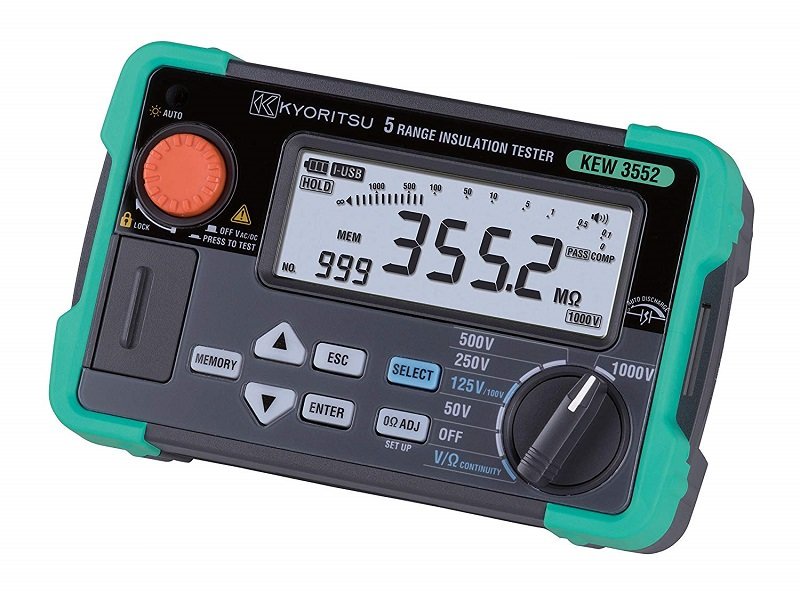 Đồng hồ đo điện trở cách điện Kyoritsu 3552 Đồng hồ đo điện trở cách điện Kyoritsu 3552