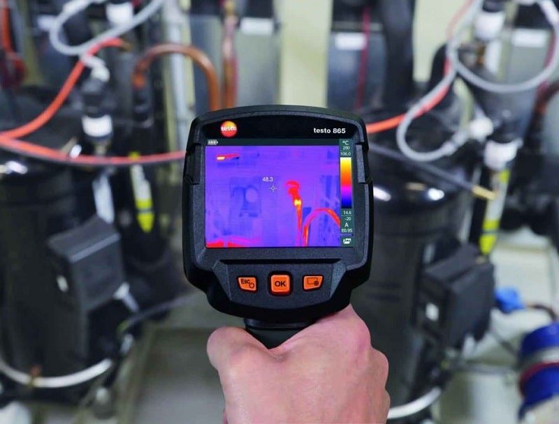 Máy ảnh nhiệt Testo 865 đo và cung cấp hình ảnh nhiệt rõ nét, chính xác Máy ảnh nhiệt Testo 865 đo và cung cấp hình ảnh nhiệt rõ nét, chính xác