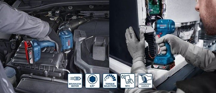 Máy được trang bị động cơ không chổi than hiệu suất trên 85%