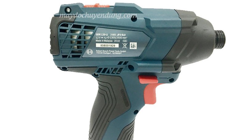 Các thông số kỹ thuật của GDR 120-LI được ghi trên thân máy Các thông số kỹ thuật của GDR 120-LI được ghi trên thân máy