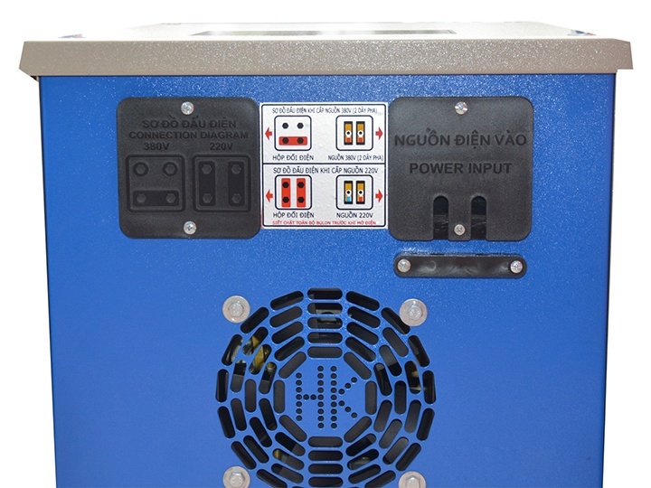 Vị trí kết nối nguồn điện của máy biến thế hàn Hồng Ký HK H400N Vị trí kết nối nguồn điện của máy biến thế hàn Hồng Ký HK H400N