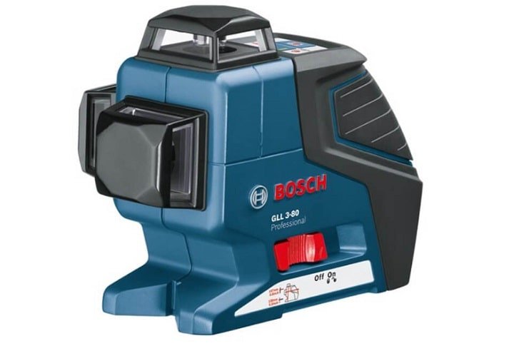 Máy cân mực Bosch GLL 3-80 trang bị tia laser xanh sắc nét Máy cân mực Bosch GLL 3-80 trang bị tia laser xanh sắc nét