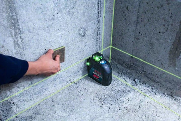 Bosch LL 3-60 XG sử dụng tia laser xanh hiển thị rõ nét Bosch LL 3-60 XG sử dụng tia laser xanh hiển thị rõ nét