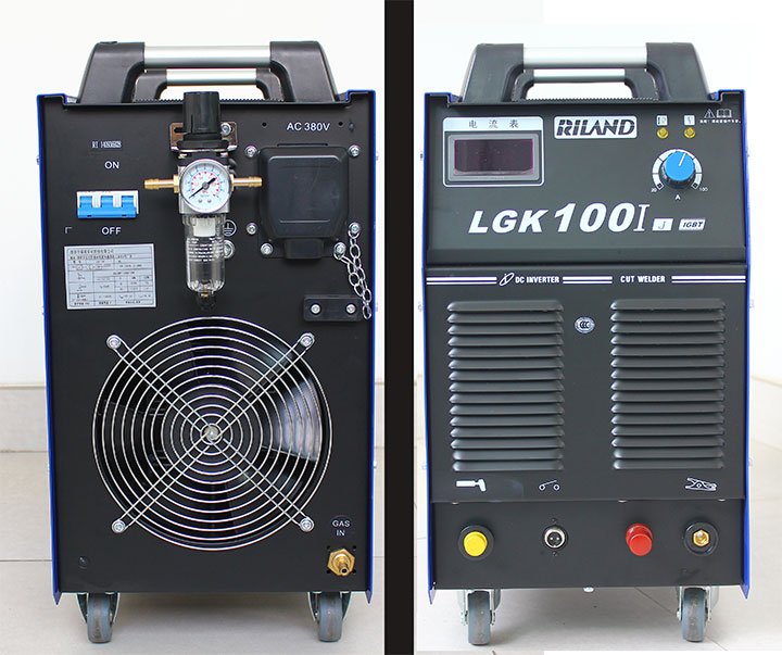 Mặt trước và mặt sau của máy cắt Plasma Riland CUT 100JT Mặt trước và mặt sau của máy cắt Plasma Riland CUT 100JT