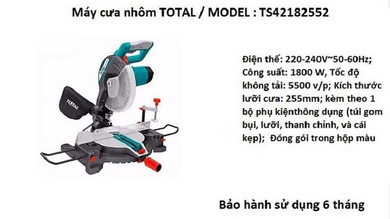 Máy cưa cắt nhôm Total TS42182552 Máy cưa cắt nhôm Total TS42182552
