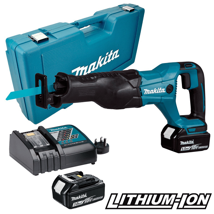 Máy cưa kiếm Makita DJR186RFE có độ bền cao, bao gồm pin và sạc Máy cưa kiếm Makita DJR186RFE có độ bền cao, bao gồm pin và sạc